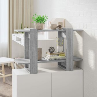 Boekenkast/kamerscherm 80x30x51 cm grijs sonoma eikenkleurig 1