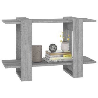 Boekenkast/kamerscherm 80x30x51 cm grijs sonoma eikenkleurig 4
