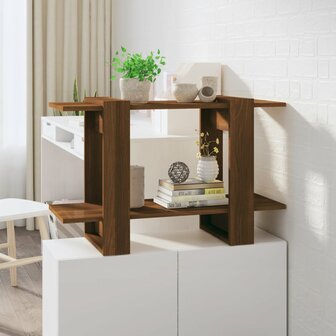 Boekenkast/kamerscherm 80x30x51 cm bruin eikenkleur 1