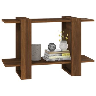 Boekenkast/kamerscherm 80x30x51 cm bruin eikenkleur 4