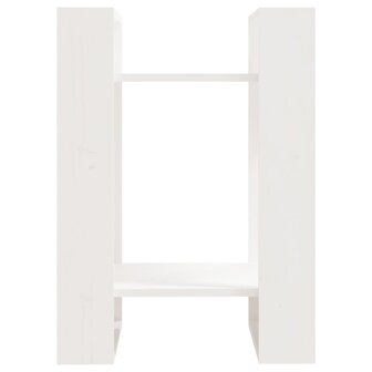 Boekenkast/kamerscherm 41x35x57 cm massief grenenhout wit 3