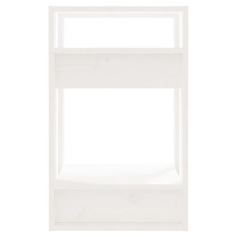 Boekenkast/kamerscherm 41x35x57 cm massief grenenhout wit 4