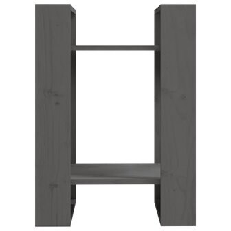 Boekenkast/kamerscherm 41x35x57 cm massief grenenhout grijs 3