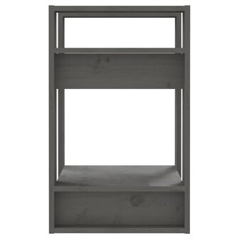 Boekenkast/kamerscherm 41x35x57 cm massief grenenhout grijs 4