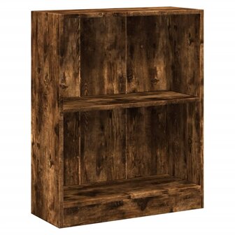 Boekenkast 60x24x76 cm bewerkt hout gerookt eikenkleurig 2