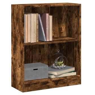 Boekenkast 60x24x76 cm bewerkt hout gerookt eikenkleurig 4