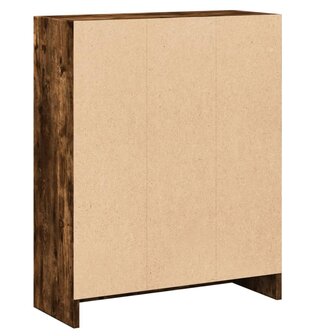 Boekenkast 60x24x76 cm bewerkt hout gerookt eikenkleurig 7