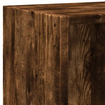 Boekenkast 60x24x76 cm bewerkt hout gerookt eikenkleurig 8
