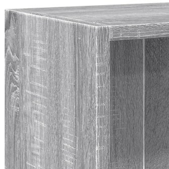 Boekenkast 60x24x76 cm bewerkt hout grijs sonoma eikenkleurig 8