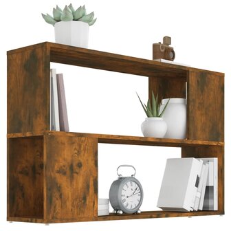 Boekenkast 100x24x63 cm bewerkt hout gerookt eikenkleurig 4