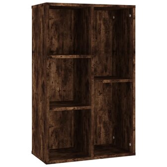 Boekenkast/dressoir 50x25x80 cm bewerkt hout gerookt eikenkleur 2