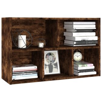 Boekenkast/dressoir 50x25x80 cm bewerkt hout gerookt eikenkleur 5