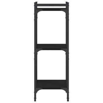 Boekenkast 3-laags 40x30x86 cm bewerkt hout zwart 5