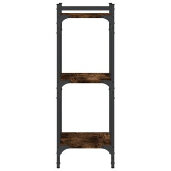 Boekenkast 3-laags 40x30x86 cm bewerkt hout gerookt eikenkleur 5