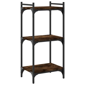 Boekenkast 3-laags 40x30x86 cm bewerkt hout gerookt eikenkleur 6
