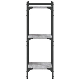Boekenkast 3-laags 40x30x86 cm bewerkt hout grijs sonoma 5