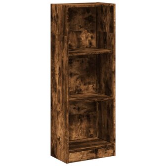 Boekenkast 40x24x109 cm bewerkt hout gerookt eikenkleurig 2