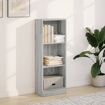 Boekenkast 40x24x109 cm bewerkt hout grijs sonoma eikenkleurig 3