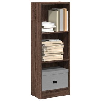 Boekenkast 40x24x109 cm bewerkt hout bruin eikenkleurig 1