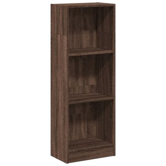 Boekenkast 40x24x109 cm bewerkt hout bruin eikenkleurig 2