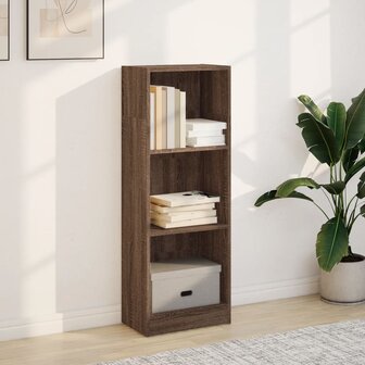 Boekenkast 40x24x109 cm bewerkt hout bruin eikenkleurig 3