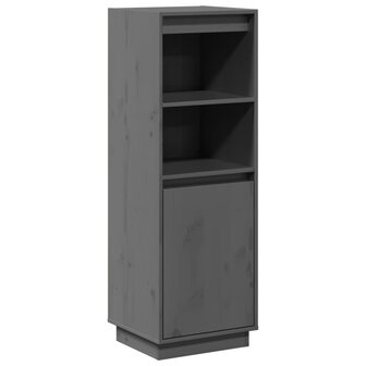 Hoge kast 37x34x110 cm massief grenenhout grijs 2