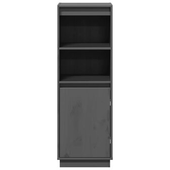 Hoge kast 37x34x110 cm massief grenenhout grijs 4