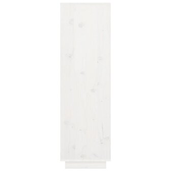 Hoge kast 38x35x117 cm massief grenenhout wit 5