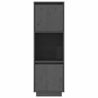 Hoge kast 38x35x117 cm massief grenenhout grijs 3