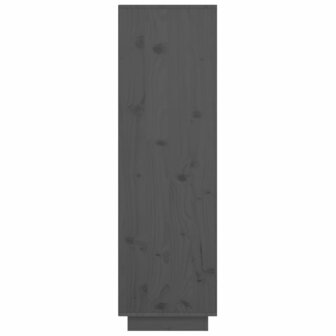 Hoge kast 38x35x117 cm massief grenenhout grijs 5