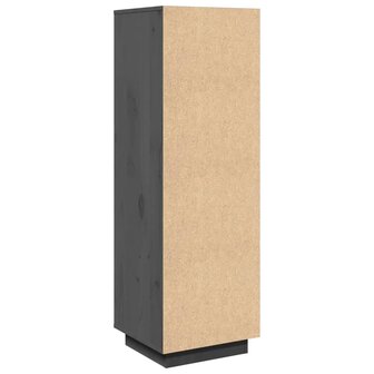Hoge kast 38x35x117 cm massief grenenhout grijs 6