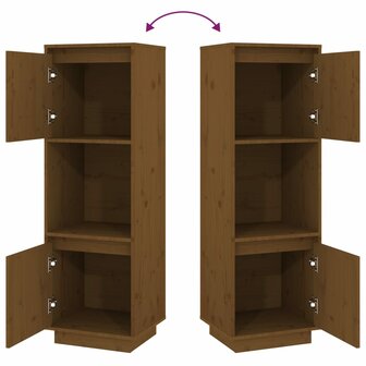 Hoge kast 38x35x117 cm massief grenenhout honingbruin 7