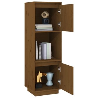 Hoge kast 38x35x117 cm massief grenenhout honingbruin 9