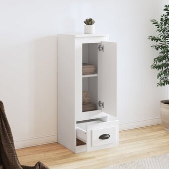 Hoge kast 36,35,5x103,5 cm bewerkt hout wit 3