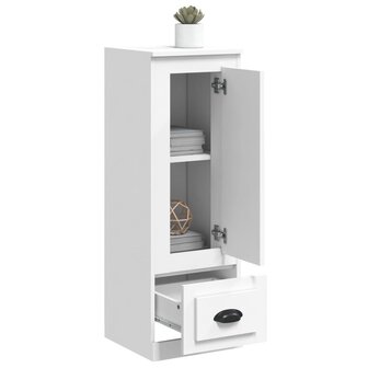 Hoge kast 36,35,5x103,5 cm bewerkt hout wit 4