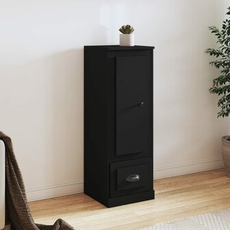 Hoge kast 36x35,5x103,5 cm bewerkt hout zwart 1
