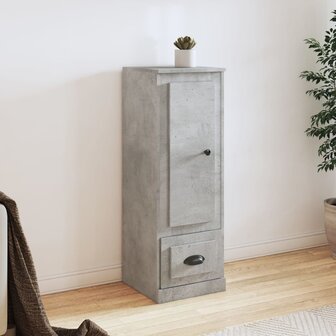 Hoge kast 36x35,5x103,5 cm bewerkt hout betongrijs 1