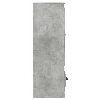 Hoge kast 36x35,5x103,5 cm bewerkt hout betongrijs 6