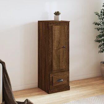 Hoge kast 36x35,5x103,5 cm bewerkt hout bruin eikenkleur 1