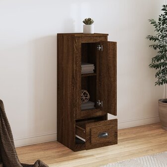 Hoge kast 36x35,5x103,5 cm bewerkt hout bruin eikenkleur 3