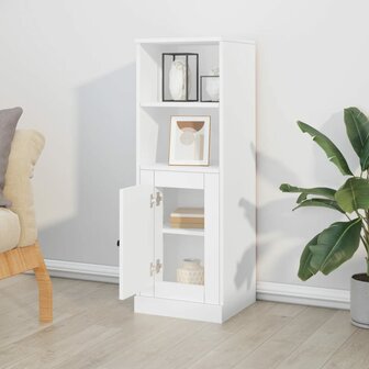 Hoge kast 36,35,5x103,5 cm bewerkt hout wit 3