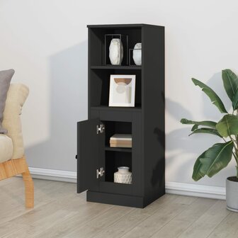 Hoge kast 36x35,5x103,5 cm bewerkt hout zwart 3