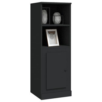 Hoge kast 36x35,5x103,5 cm bewerkt hout zwart 4