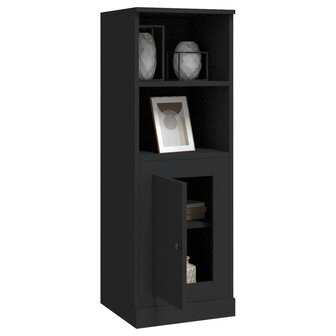 Hoge kast 36x35,5x103,5 cm bewerkt hout zwart 5