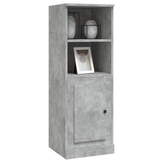 Hoge kast 36x35,5x103,5 cm bewerkt hout betongrijs 4