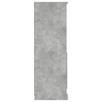 Hoge kast 36x35,5x103,5 cm bewerkt hout betongrijs 7