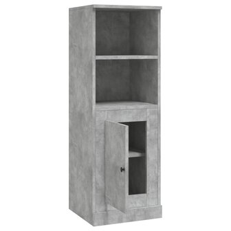 Hoge kast 36x35,5x103,5 cm bewerkt hout betongrijs 8