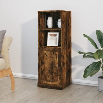 Hoge kast 36x35,5x103,5 cm bewerkt hout gerookt eikenkleurig 1