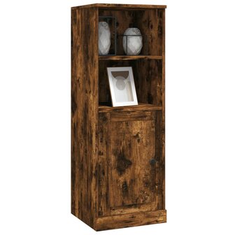 Hoge kast 36x35,5x103,5 cm bewerkt hout gerookt eikenkleurig 4