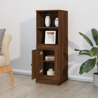 Hoge kast 36x35,5x103,5 cm bewerkt hout bruin eikenkleur 3